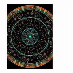 Mandala - 0008b - The Coffee Eye Small Garden Flag (two Sides) by WetdryvacsLair