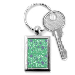 Folk Floral Pattern  Abstract Flowers Print  Seamless Pattern Key Chain (rectangle) by Eskimos