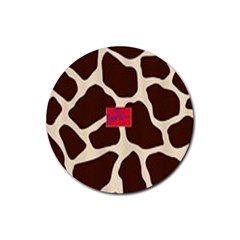 Palm Tree Rubber Round Coaster (4 Pack)  by tracikcollection