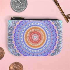 Pretty Pastel Boho Hippie Mandala Mini Coin Purse by CrypticFragmentsDesign