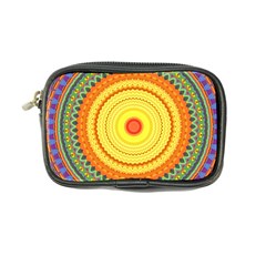Neon Calliope Kaleidoscope Mandala Coin Purse by CrypticFragmentsDesign