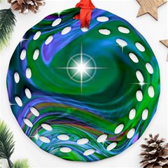 Night Sky Round Filigree Ornament (two Sides) by LW41021