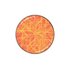 Orange/yellow Line Pattern Hat Clip Ball Marker (10 Pack) by LyleHatchDesign