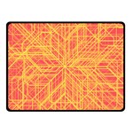 Orange/Yellow Line Pattern Double Sided Fleece Blanket (Small)  45 x34  Blanket Back