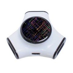 Criss-cross Pattern (multi-colored) 3-port Usb Hub by LyleHatchDesign