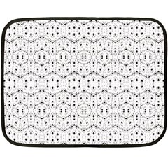 Modern Geometric Black And White Print Pattern Fleece Blanket (mini) by dflcprintsclothing