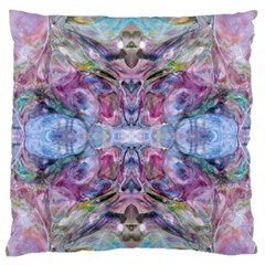 Marbled Pebbles Large Flano Cushion Case (two Sides) by kaleidomarblingart