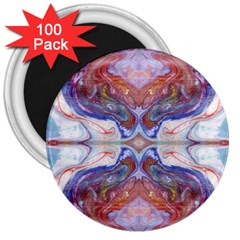 Abstract Marbling Repeats 3  Magnets (100 Pack) by kaleidomarblingart
