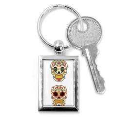 Day Of The Dead Day Of The Dead Key Chain (rectangle) by GrowBasket