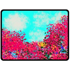 Flowers Fleece Blanket (large)  by LW323