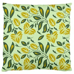 Folk Floral Pattern  Abstract Flowers Surface Design  Seamless Pattern Large Flano Cushion Case (two Sides) by Eskimos
