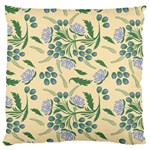 Folk floral pattern. Abstract flowers surface design. Seamless pattern Large Flano Cushion Case (Two Sides) Back