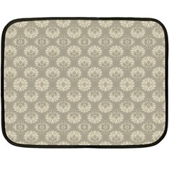 Bright Silver Flowers Motif Pattern Fleece Blanket (mini) by dflcprintsclothing