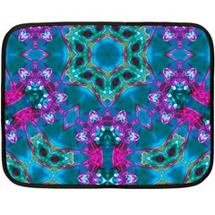 Peacock2 Double Sided Fleece Blanket (mini)  by LW323