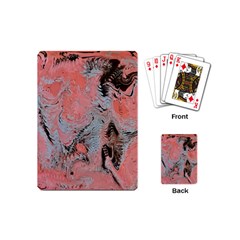 Pink Arabesque Playing Cards Single Design (mini) by kaleidomarblingart