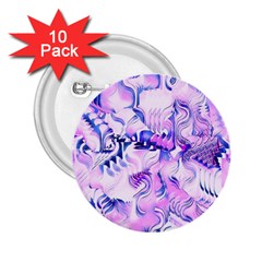 Hydrangea Blossoms Fantasy Gardens Pastel Pink And Blue 2 25  Buttons (10 Pack)  by CrypticFragmentsDesign