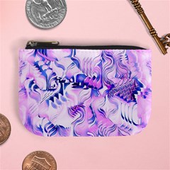Hydrangea Blossoms Fantasy Gardens Pastel Pink And Blue Mini Coin Purse by CrypticFragmentsDesign