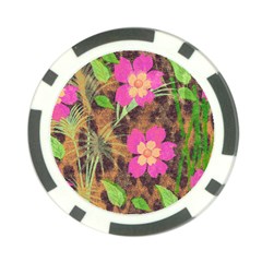 Jungle Floral Poker Chip Card Guard by PollyParadise