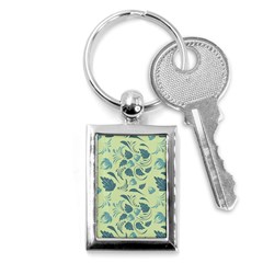 Folk Floral Pattern  Abstract Flowers Surface Design  Seamless Pattern Key Chain (rectangle) by Eskimos