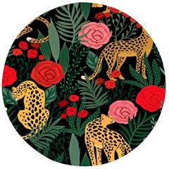 Leopardrose Wooden Bottle Opener (round) by PollyParadise