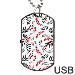 Folk Floral Pattern  Flowers Abstract Surface Design  Seamless Pattern Dog Tag Usb Flash (one Side) by Eskimos