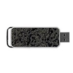 Neon Geometric Pattern Design Portable USB Flash (One Side) Front