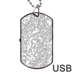 Neon Geometric Pattern Design 2 Dog Tag Usb Flash (one Side) by dflcprintsclothing