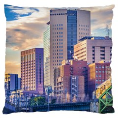Akihabara Zone Urban Scene Tokyo Japan Large Cushion Case (one Side) by dflcprintsclothing