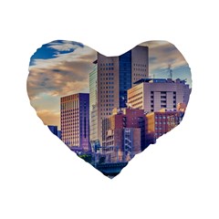Akihabara Zone Urban Scene Tokyo Japan Standard 16  Premium Flano Heart Shape Cushions by dflcprintsclothing