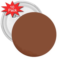 Brass Knuckles Brown 3  Buttons (10 Pack)  by FabChoice