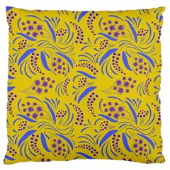 Folk Flowers Art Pattern Floral Abstract Surface Design  Seamless Pattern Standard Flano Cushion Case (two Sides) by Eskimos