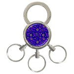 Folk flowers art pattern Floral abstract surface design  Seamless pattern 3-Ring Key Chain Front