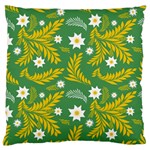 Folk flowers art pattern Floral abstract surface design  Seamless pattern Large Flano Cushion Case (Two Sides) Back