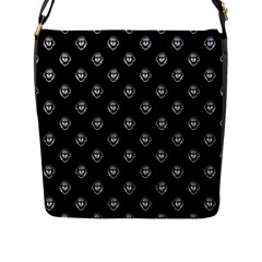Funny Ghost Sketchy Drawing Pattern Flap Closure Messenger Bag (l) by dflcprintsclothing