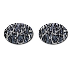 Glithc Grunge Abstract Print Cufflinks (oval) by dflcprintsclothing