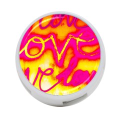 Pop Art Love Graffiti 4-port Usb Hub (one Side) by essentialimage365