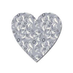 Folk Flowers Art Pattern Floral Abstract Surface Design  Seamless Pattern Heart Magnet by Eskimos