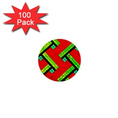 Pop Art Mosaic 1  Mini Buttons (100 Pack)  by essentialimage365
