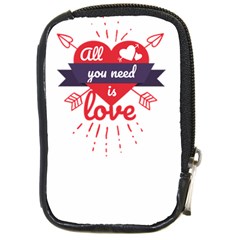 All You Need Is Love Compact Camera Leather Case by DinzDas