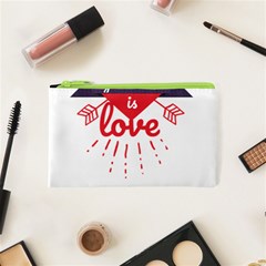 All You Need Is Love Cosmetic Bag (xs) by DinzDas