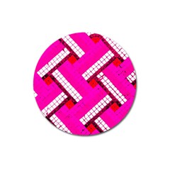 Pop Art Mosaic Magnet 3  (round) by essentialimage365