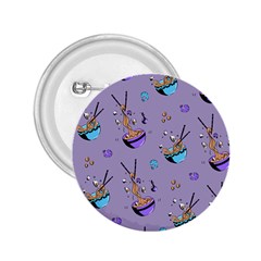 Japanese Ramen Sushi Noodles Rice Bowl Food Pattern 2 25  Buttons by DinzDas