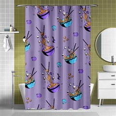Japanese Ramen Sushi Noodles Rice Bowl Food Pattern Shower Curtain 48  X 72  (small)  by DinzDas