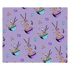 Japanese Ramen Sushi Noodles Rice Bowl Food Pattern Double Sided Flano Blanket (small)  by DinzDas