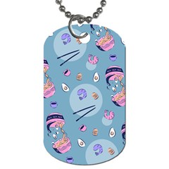 Japanese Ramen Sushi Noodles Rice Bowl Food Pattern 2 Dog Tag (two Sides) by DinzDas