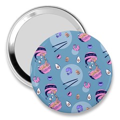 Japanese Ramen Sushi Noodles Rice Bowl Food Pattern 2 3  Handbag Mirrors by DinzDas