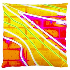 Pop Art Neon Wall Standard Flano Cushion Case (one Side) by essentialimage365