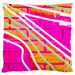 Pop Art Neon Wall Standard Flano Cushion Case (one Side) by essentialimage365