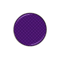 Purple, Black And Yellow Color Plaid, Retro Tartan Pattern Hat Clip Ball Marker (10 Pack) by Casemiro