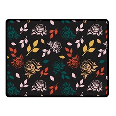 Rose Floral Fleece Blanket (small) by tmsartbazaar